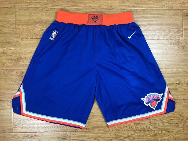 2018 Men NBA Nike New York Knicks blue shorts